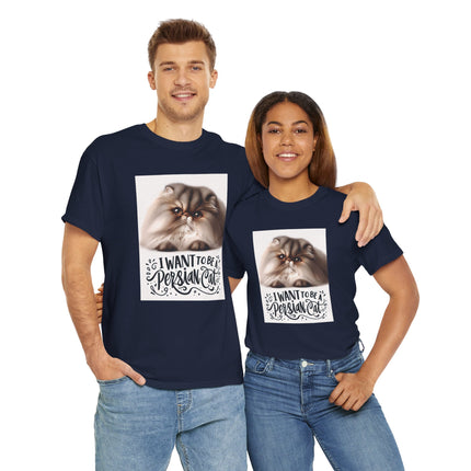 Personalised Persian Cat T-Shirt – 100% Cotton, Soft & Comfy