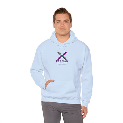 Personalized Unisex Heavy Blend Hooded Sweatshirt – Ancient Persia Sassanid Derafsh Cross Design