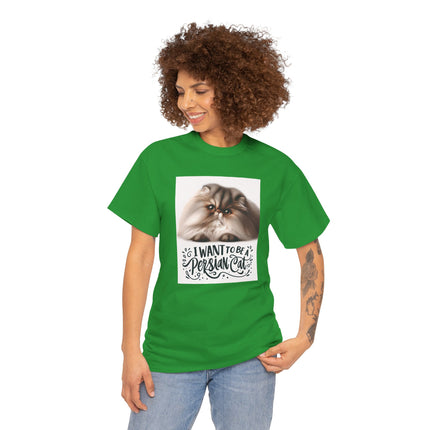 Personalised Persian Cat T-Shirt – 100% Cotton, Soft & Comfy