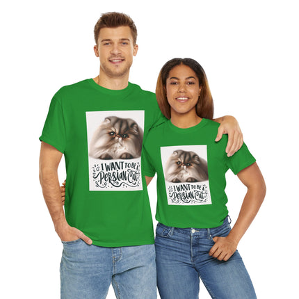 Personalised Persian Cat T-Shirt – 100% Cotton, Soft & Comfy