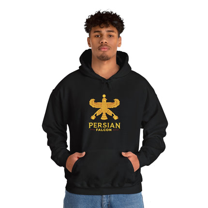 Personalized Unisex Heavy Blend Hooded Sweatshirt – Ancient Persia Falcon Shahbaz Design