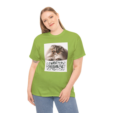 Personalised Persian Cat T-Shirt – 100% Cotton, Soft & Comfy