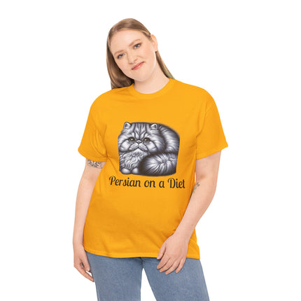 Personalised Persian Cat T-Shirt – 100% Cotton, Soft & Comfy
