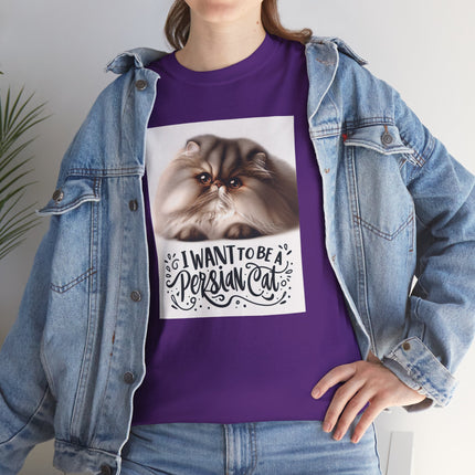 Personalised Persian Cat T-Shirt – 100% Cotton, Soft & Comfy
