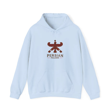 Personalized Unisex Heavy Blend Hooded Sweatshirt – Ancient Persia Falcon Shahbaz Design