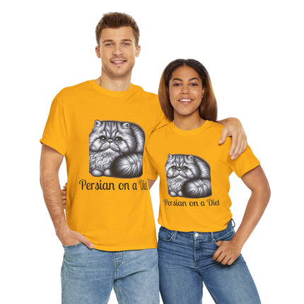 Personalised Persian Cat T-Shirt – 100% Cotton, Soft & Comfy