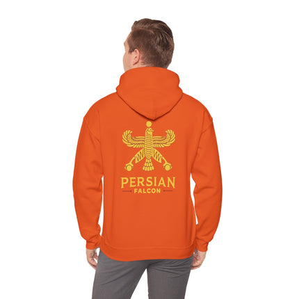 Personalized Unisex Heavy Blend Hooded Sweatshirt – Ancient Persia Falcon Shahbaz Design
