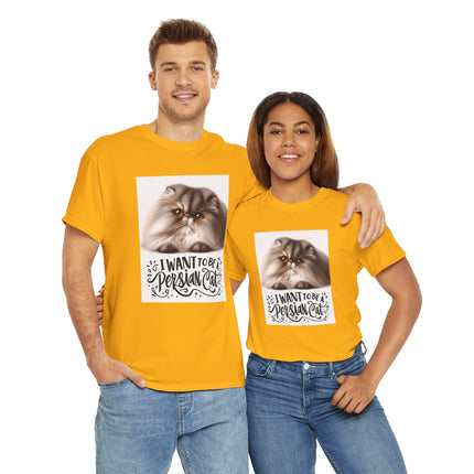 Personalised Persian Cat T-Shirt – 100% Cotton, Soft & Comfy