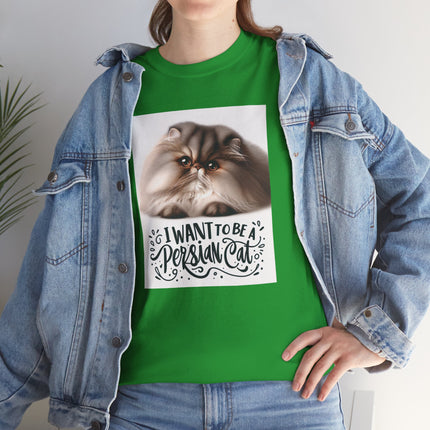 Personalised Persian Cat T-Shirt – 100% Cotton, Soft & Comfy