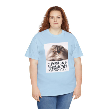 Personalised Persian Cat T-Shirt – 100% Cotton, Soft & Comfy