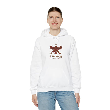 Personalized Unisex Heavy Blend Hooded Sweatshirt – Ancient Persia Falcon Shahbaz Design