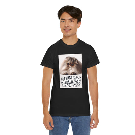 Personalised Persian Cat T-Shirt – 100% Cotton, Soft & Comfy