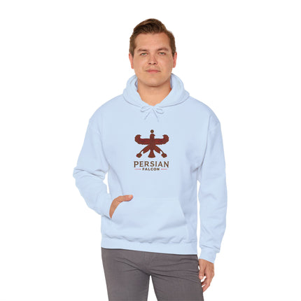 Personalized Unisex Heavy Blend Hooded Sweatshirt – Ancient Persia Falcon Shahbaz Design