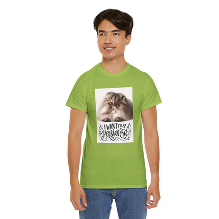 Personalised Persian Cat T-Shirt – 100% Cotton, Soft & Comfy
