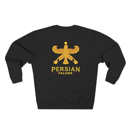 Personalised Unisex Sweatshirt. Ancient Persia. Classic Heritage Persian shahbaz Falcon Design. Modern Cultural Clothing.
