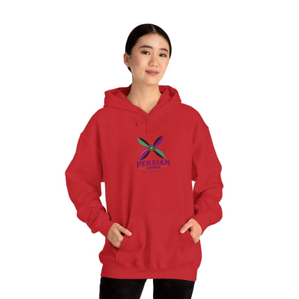 Personalized Unisex Heavy Blend Hooded Sweatshirt – Ancient Persia Sassanid Derafsh Cross Design