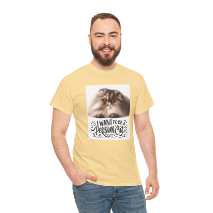 Personalised Persian Cat T-Shirt – 100% Cotton, Soft & Comfy