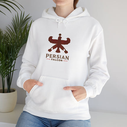 Personalized Unisex Heavy Blend Hooded Sweatshirt – Ancient Persia Falcon Shahbaz Design