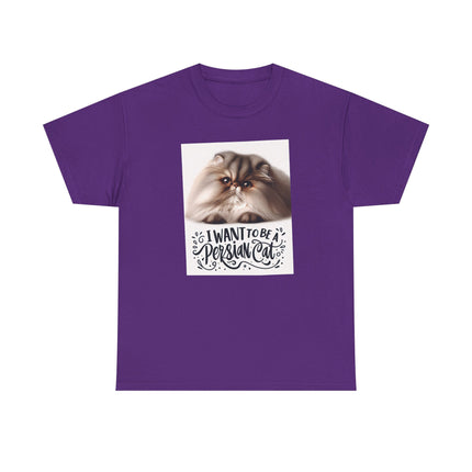 Personalised Persian Cat T-Shirt – 100% Cotton, Soft & Comfy
