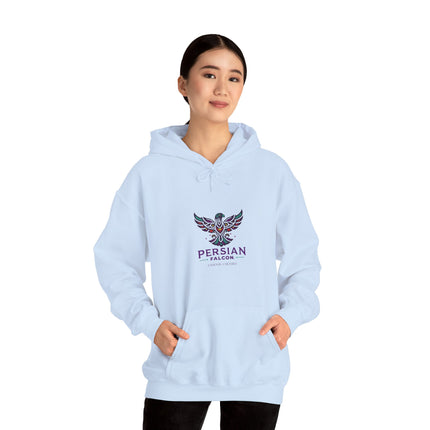 Personalized Unisex Heavy Blend Hooded Sweatshirt – Ancient Persia Falcon Shahbaz Design