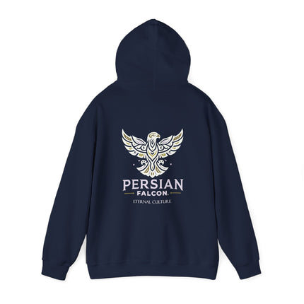 Personalized Unisex Heavy Blend Hooded Sweatshirt – Ancient Persia Falcon Shahbaz Design