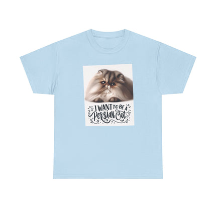 Personalised Persian Cat T-Shirt – 100% Cotton, Soft & Comfy