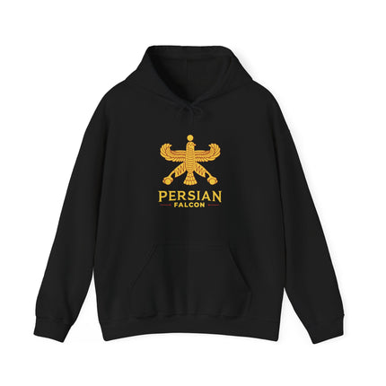 Personalized Unisex Heavy Blend Hooded Sweatshirt – Ancient Persia Falcon Shahbaz Design
