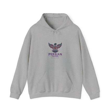 Personalized Unisex Heavy Blend Hooded Sweatshirt – Ancient Persia Falcon Shahbaz Design