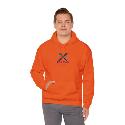 Personalized Unisex Heavy Blend Hooded Sweatshirt – Ancient Persia Sassanid Derafsh Cross Design