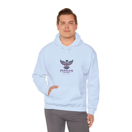 Personalized Unisex Heavy Blend Hooded Sweatshirt – Ancient Persia Falcon Shahbaz Design