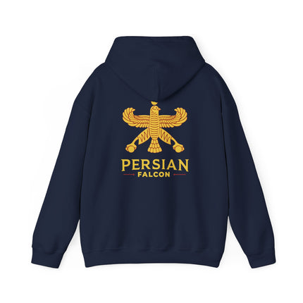 Personalized Unisex Heavy Blend Hooded Sweatshirt – Ancient Persia Falcon Shahbaz Design