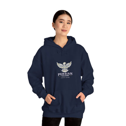 Personalized Unisex Heavy Blend Hooded Sweatshirt – Ancient Persia Falcon Shahbaz Design