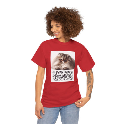Personalised Persian Cat T-Shirt – 100% Cotton, Soft & Comfy