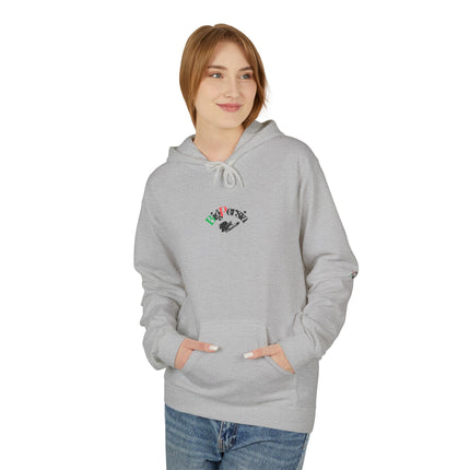 Personalised Casual Unisex Fleece Hoodie with Bold Graphic Print. BigPersia Design. Triple Print.