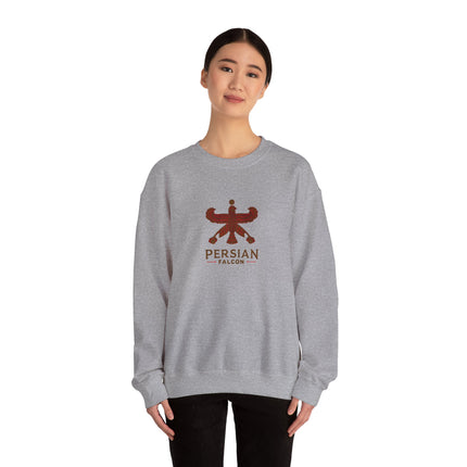 Personlised Unisex Heavy Blend™ Crewneck Sweatshirt. Classic Heritage Persian Shahbaz Falcon Design – Timeless Comfort & Style