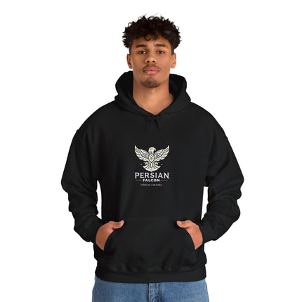 Personalized Unisex Heavy Blend Hooded Sweatshirt – Ancient Persia Falcon Shahbaz Design