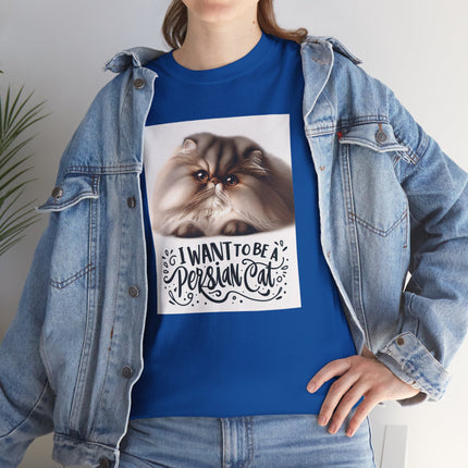 Personalised Persian Cat T-Shirt – 100% Cotton, Soft & Comfy