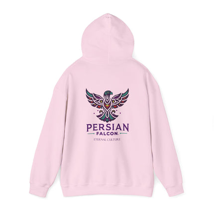 Personalized Unisex Heavy Blend Hooded Sweatshirt – Ancient Persia Falcon Shahbaz Design