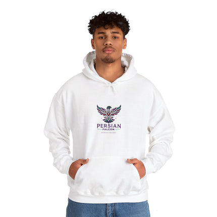 Personalized Unisex Heavy Blend Hooded Sweatshirt – Ancient Persia Falcon Shahbaz Design