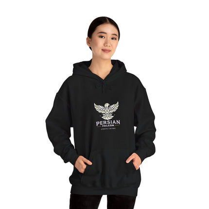 Personalized Unisex Heavy Blend Hooded Sweatshirt – Ancient Persia Falcon Shahbaz Design
