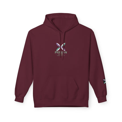 Personilised Unisex Midweight sassanid Persian Cross Fleece Hoodie – Soft, Stylish & Timeless