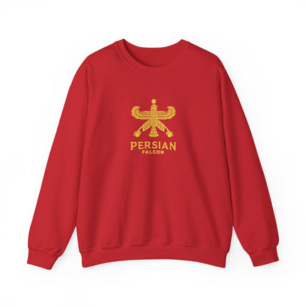 Personlised Unisex Heavy Blend™ Crewneck Sweatshirt. Classic Heritage Persian Shahbaz Falcon Design – Timeless Comfort & Style