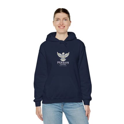 Personalized Unisex Heavy Blend Hooded Sweatshirt – Ancient Persia Falcon Shahbaz Design
