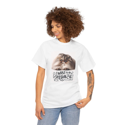 Personalised Persian Cat T-Shirt – 100% Cotton, Soft & Comfy
