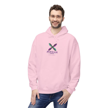 Personilised Unisex Midweight sassanid Persian Cross Fleece Hoodie – Soft, Stylish & Timeless