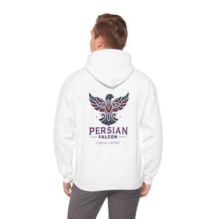 Personalized Unisex Heavy Blend Hooded Sweatshirt – Ancient Persia Falcon Shahbaz Design