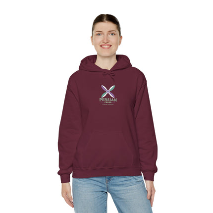 Personalized Unisex Heavy Blend Hooded Sweatshirt – Ancient Persia Sassanid Derafsh Cross Design
