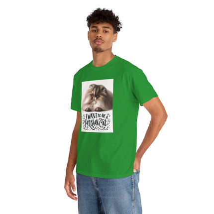 Personalised Persian Cat T-Shirt – 100% Cotton, Soft & Comfy