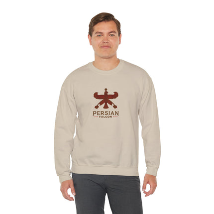 Personlised Unisex Heavy Blend™ Crewneck Sweatshirt. Classic Heritage Persian Shahbaz Falcon Design – Timeless Comfort & Style
