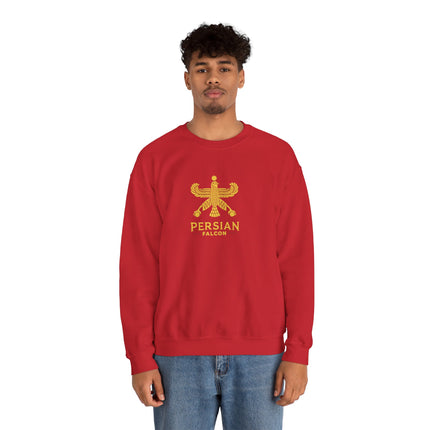 Personlised Unisex Heavy Blend™ Crewneck Sweatshirt. Classic Heritage Persian Shahbaz Falcon Design – Timeless Comfort & Style